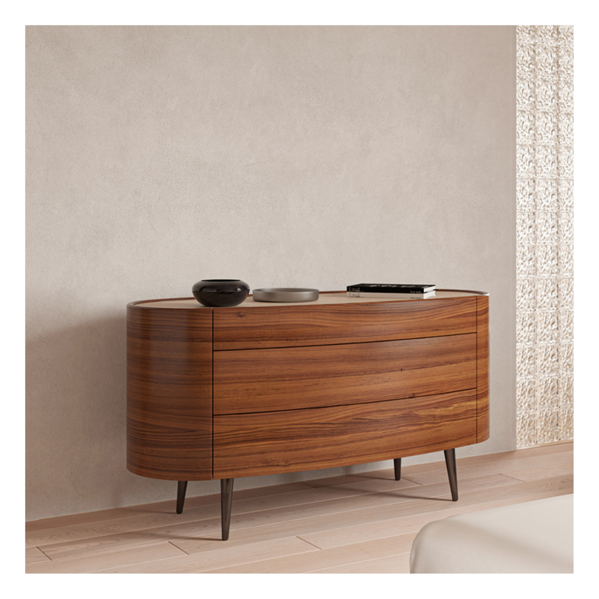 Walnut Capsule Side Table